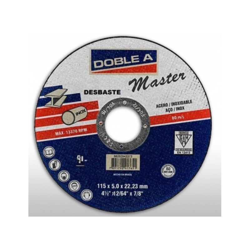 Disco de corte DobleA 115 1.0 x 22.2 plano