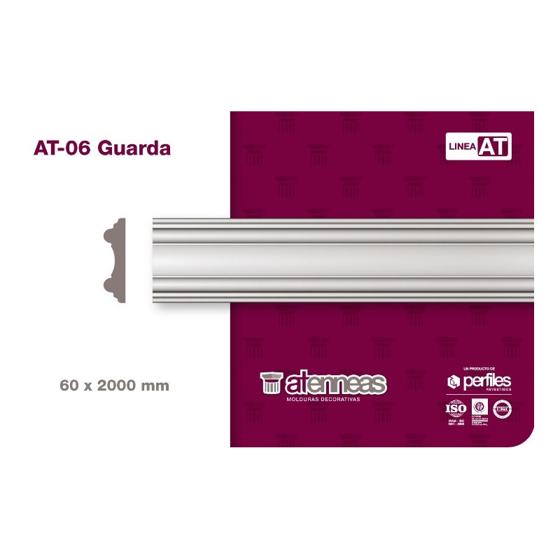 Moldura Atenneas poliestireno - AT-06 60x2000 mm