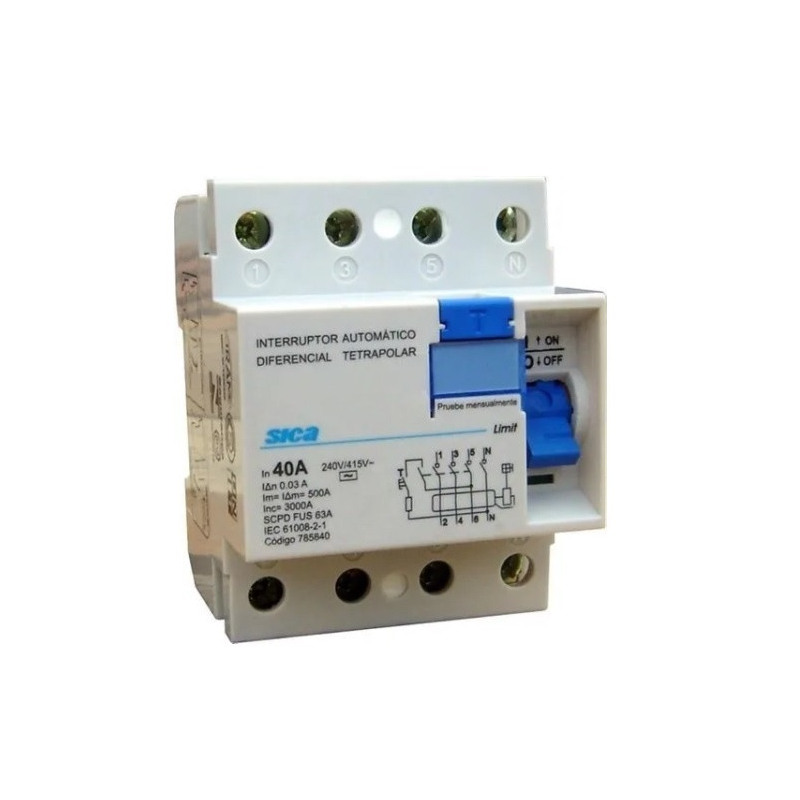 Disyuntor Diferencial Sica 4 x 40 Amp -SICA