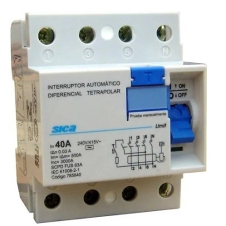 Disyuntor Diferencial Sica 4 x 40 Amp -SICA