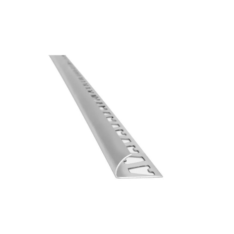 Guardacanto Arco - Aluminio cromado mate 10 mm x 2.50 m - ATRIM