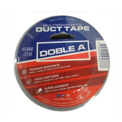 Cinta caucho dust tape 45mm x 25 mts gris