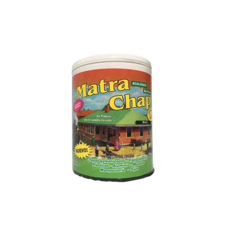 Matra - Pintura al agua para chapa - Rojo Teja - 1 litro