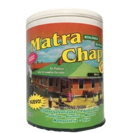 Matra - Pintura al agua para chapa - Rojo Teja - 1 litro