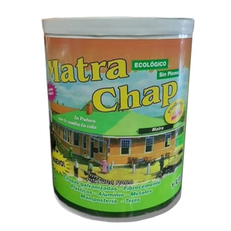 Matra - Pintura al agua para chapa - Rojo Intenso - 4 litros