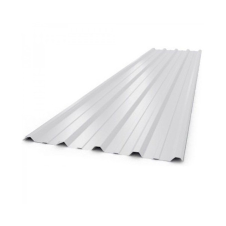 Chapa trapezoidal 101 prepintada blanca N°25 - 1.010 x 1.00m