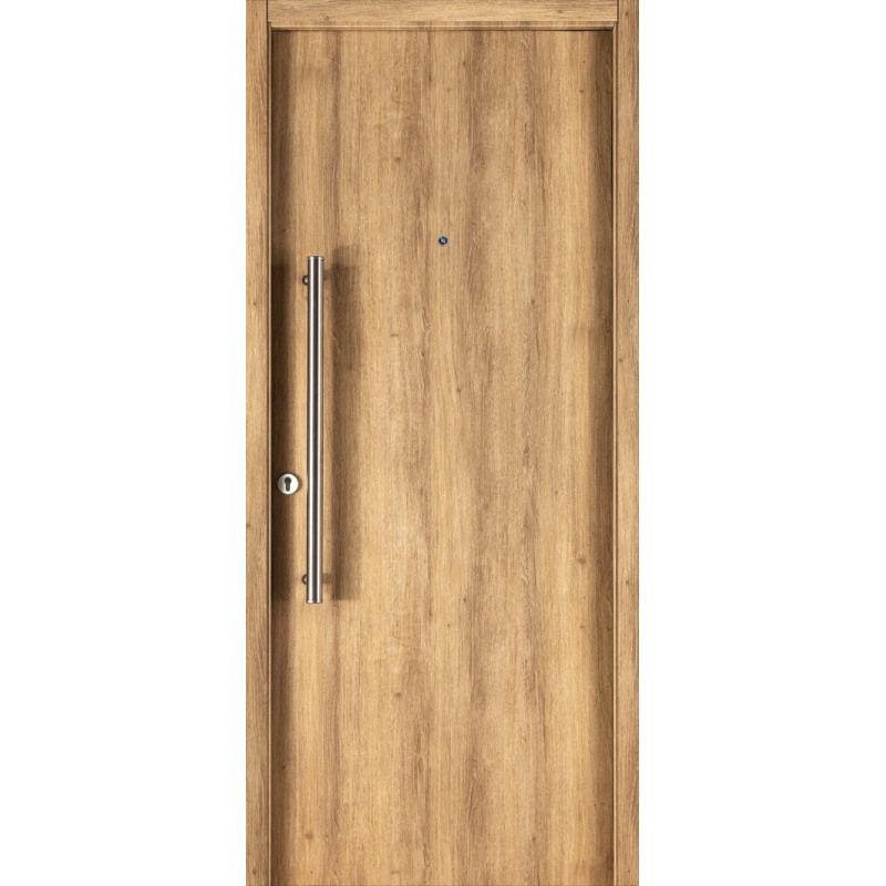 Puerta Oblak Innova 1900 Roble Natural - Marco de chapa - Derecha - 90