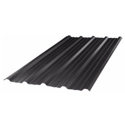 Chapa trapezoidal 101 prepintada negro grafito N°25 - 1.010 x 0.50m