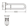 Ferrum Espacio - Barral rebatible 60cm - VTEB