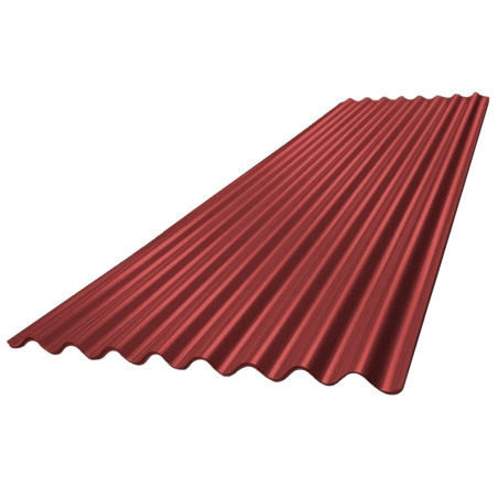 Chapa sinusoidal prepintada Rojo N°25 - 7.50m
