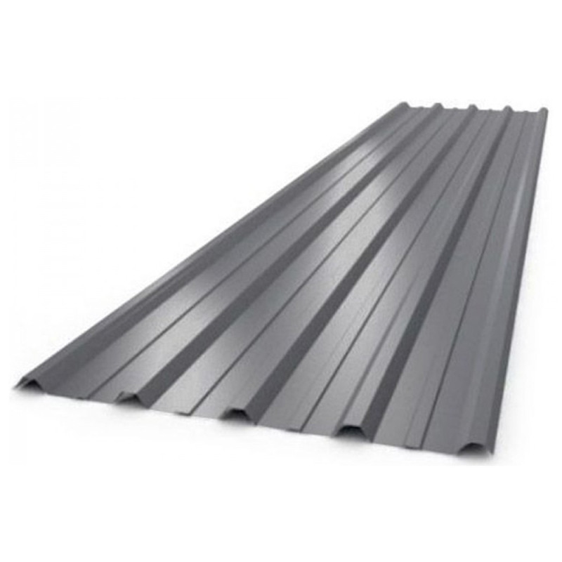 Chapa trapezoidal 101 prepintada gris N°25 - 1.010 x 1.00m