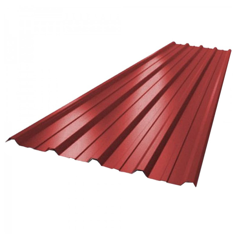Chapa trapezoidal 101 prepintada rojo teja N°25 - 1.010 x 1.50m