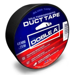 Cinta caucho dust tape 45mm x 25 mts Negro