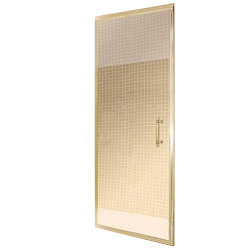 Mampara Gorena - 1 hoja movil - Cristal esfumado - Perfil blanco - 70x180cm - SC06B
