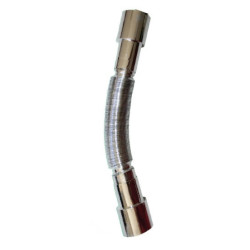 Conexión corrugada flexible PVC cromado 40-50 extensible
