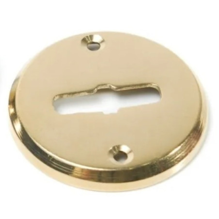 Boca llave común redonda bronce pulido 38mm x unidad