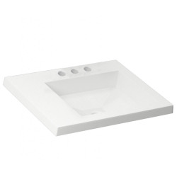Mesada Schneider Aqua 80cm - Mármol sintético - 3 Agujero