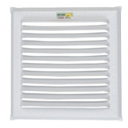 Reja ventilación esmaltada blanca 20x20 - 100cm2 para amurar aprobado