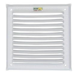 Reja ventilación esmaltada blanca 20x20 - 200cm2 para atornillar aprobado