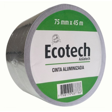 Cinta de aluminizada autoadhesiva 75mm x 45 mts