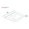 Mesada Schneider 80cm - Losa - 3 Agujero