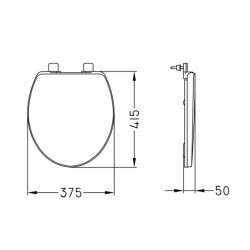 Asiento de inodoro Traful universal polipropileno - Ferrum TFW