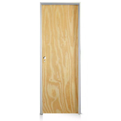Puerta placa pino marco de aluminio blanco 70x10 (Derecha) - Valentinuz