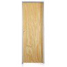 Puerta placa pino - Marco de aluminio blanco 70x10 - Valentinuz (Derecha)