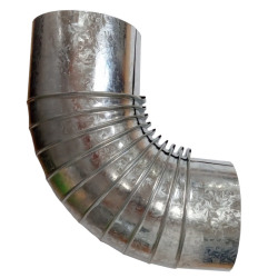 Curva corrugada - Chapa galvanizada 45°x 3"