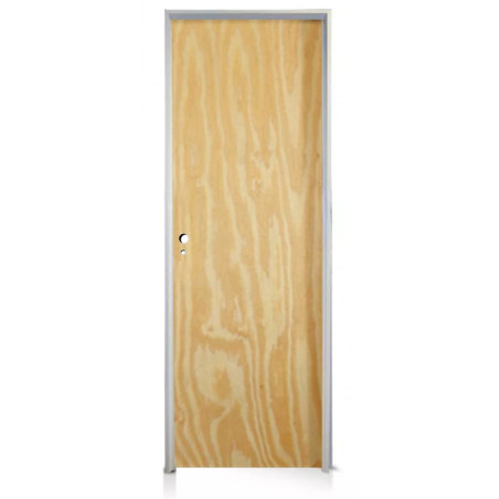 Puerta placa pino - Marco de alumino blanco 70x07 super eco Valentinuz (Derecha)