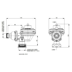 Regulador de gas natural de dos etapas MYS 6m3/h