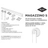 Guía magazzino recto negro kit art. 640S x 2 mts