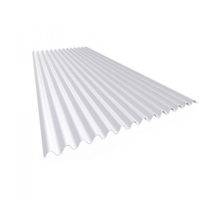 Chapa sinusoidal traslúcida polipropileno blanca 1.1mm x 1.00m