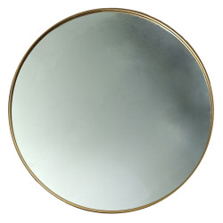 Espejo redondo - Diámetro: 120cm - Marco reforzado de hierro - Cobre