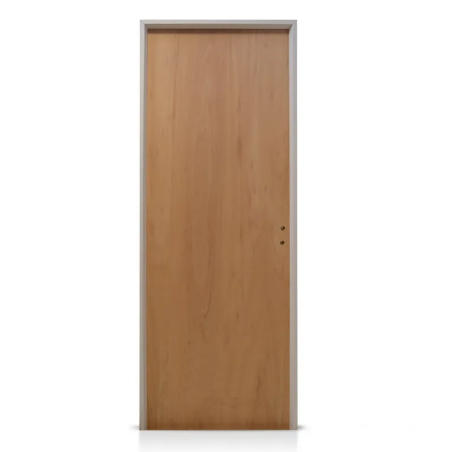 Puerta placa - Marco de aluminio blanco 80x15 Cedro - Valentinuz (Izquierda)