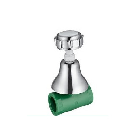 Fusión-llave de paso 25mm con campana cromada