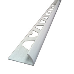 Guardacanto - Aluminio blanco arco caña 12 mm x 2.5 mts