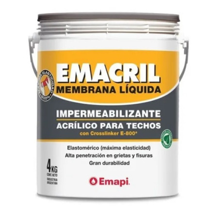 Membrana líquida blanca x 4kg - Emacril - EMAPI