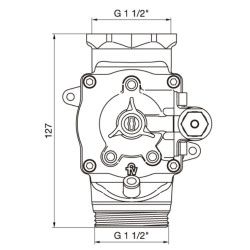 FV Válvula Slim para descarga de inodoros base (cuerpo) 378.01