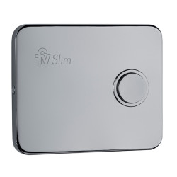 FV Tapa Slim con botón para válvula extra chata de descarga de inodoros 0378.01