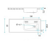 Mesada Johnson acero inoxidable 430, 140cm con pileta ZZ52 - Derecha - 2 orificios