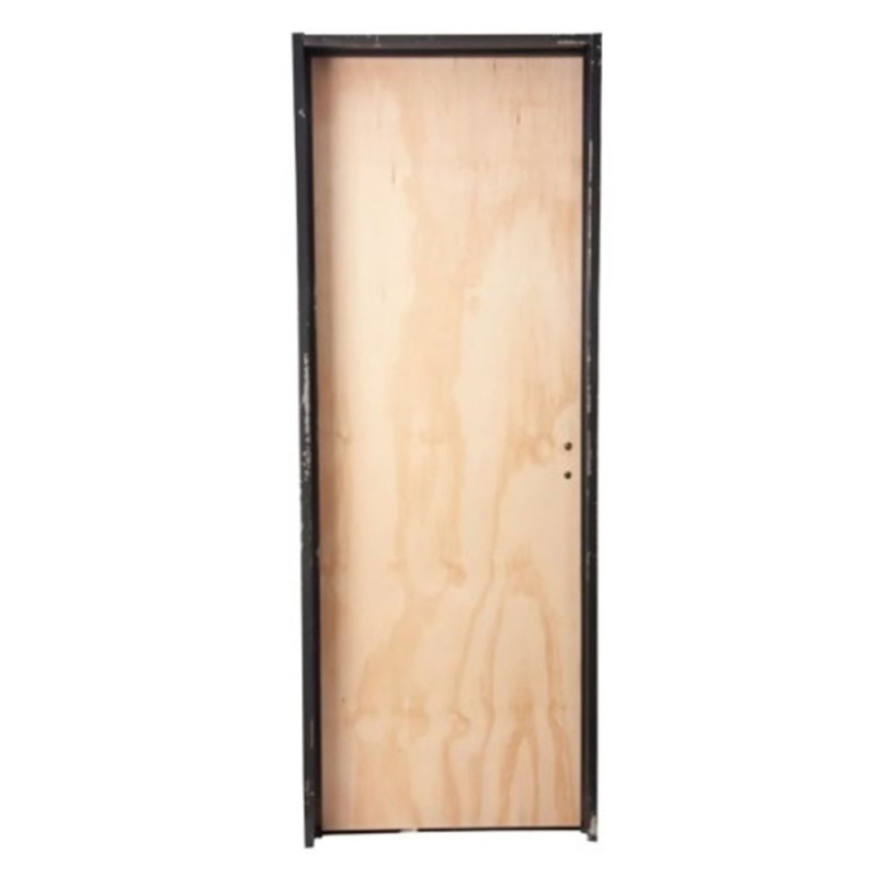 Puerta Placa pino marco chapa - 90x15 Valentinuz - (Izquierda) Standard