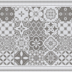 Alfombra vinílico calcáreo fino/lino gris 60 x 98