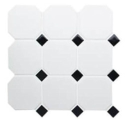 Fika Dot black matte 30x30 cm - X unidad