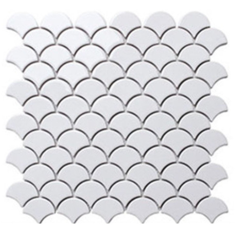 Fika Fishscale matte white 29,3x27,4cm - X unidad