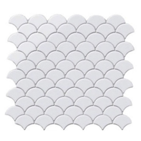 Fika Fishscale Shiny white 29,3x27,4cm - X unidad