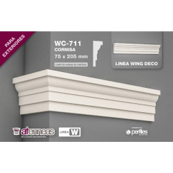 Moldura Atenneas poliestireno exterior WC-711 75x205x2000