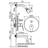 Grifería FV compacta monocomando para bañera de embutir y ducha 106/M4