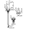 Grifería FV compacta monocomando para bidét 189/M4-CR