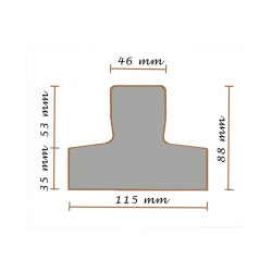 Vigueta pretensado T50 6,40 ml S8